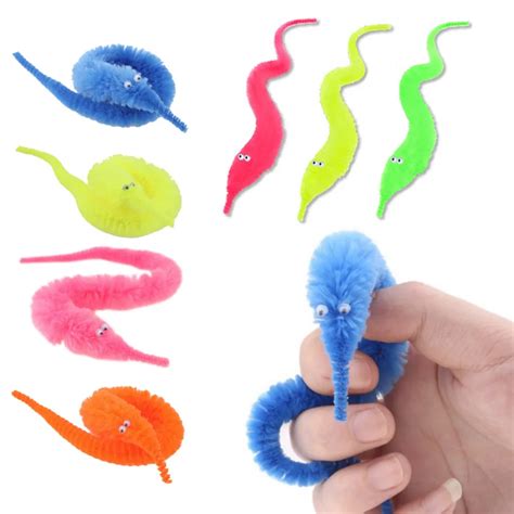 Buy New Arrival Twisty Fuzzy Worm Toys Magical Worm Magic Trick Toy Plush