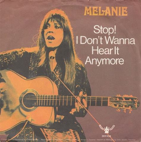 melanie stop i don t wanna hear it anymore 1970 vinyl discogs