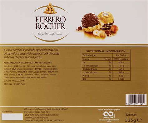 Ferrero Rocher Fine Hazelnut Chocolates Chocolate T Box 48 Count