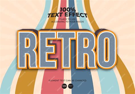 Premium Vector Retro Text Effect
