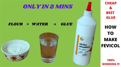 2 Mins Fevicol Homemade Glue How To Make Glue At Home Using 2