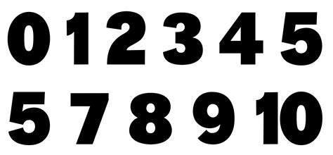 Free Printable Number Fonts Templates