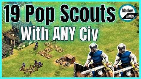 Aggressive 19 Pop Aoe2 Scout Rush Build Order For Any Civ Youtube