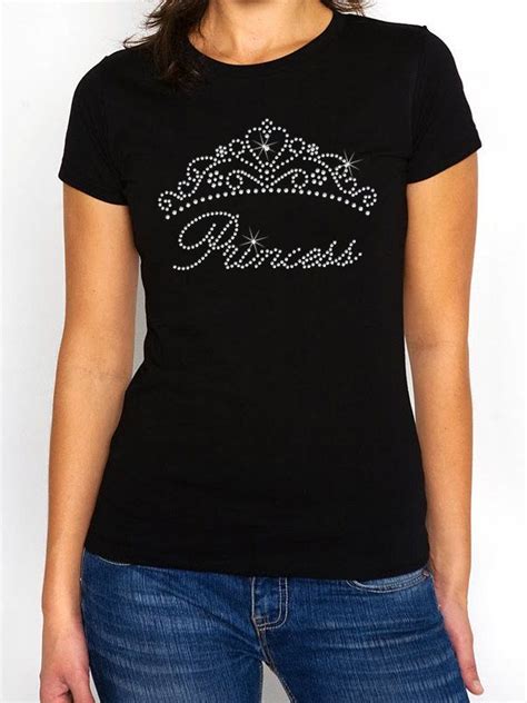 Tiara Princess Rhinestone Shirt Rhinestone Shirts T Shirts For Women