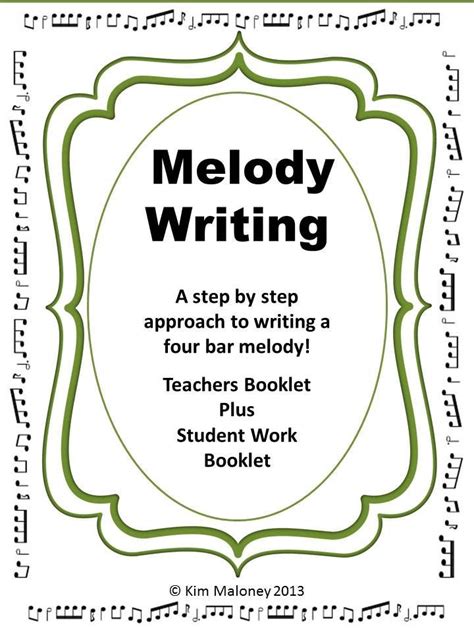 Step By Step Melody Writing Booklet Check Out How I Use It In My