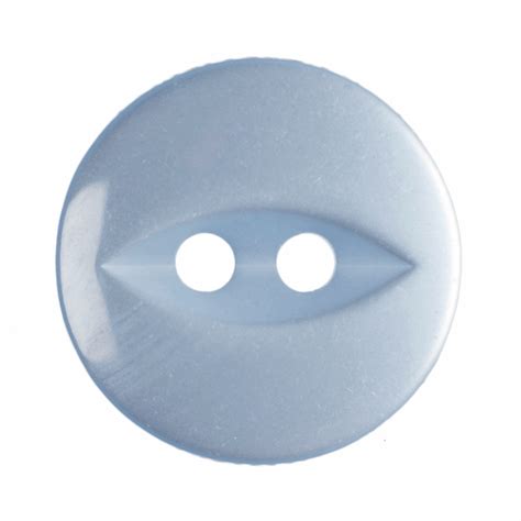 Polyester Fish Eye Button 22 Lignes14mm Light Blue Trimits Loose