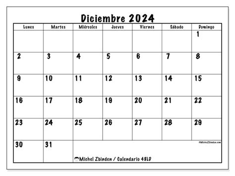 Calendario Diciembre Escuela Ld Michel Zbinden Co