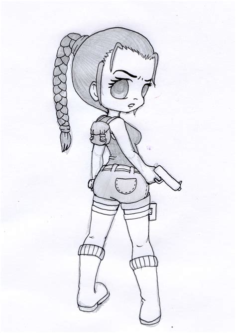 Chibi Lara Croft Pencil By Xxcute Kittyxx On Deviantart Chibi