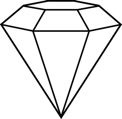 Diamond Line Art Free Clip Art Diamond Drawing Diamond Outline