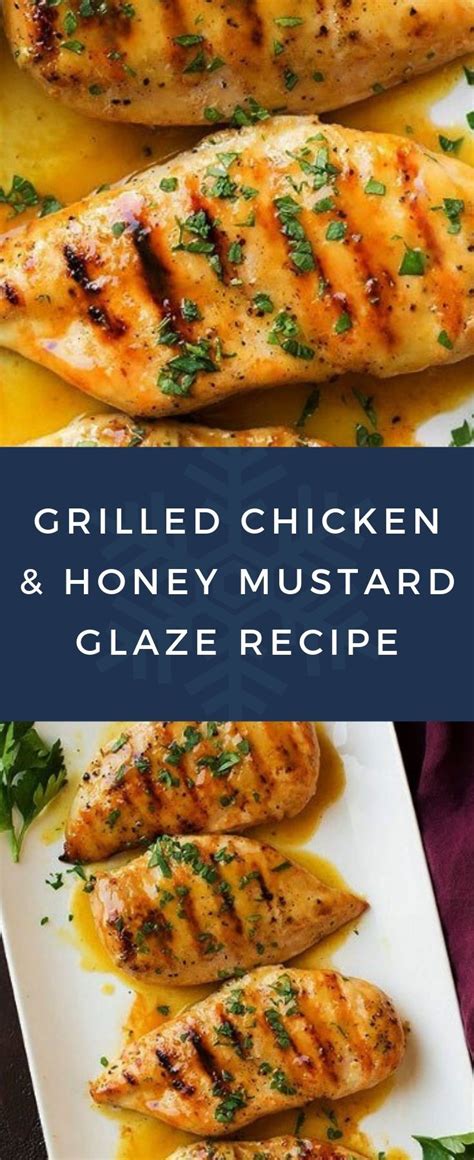I actually rubbed the chicken with cumin and garlic powder and grilled it rather than the poaching. Grilled Chicken with Honey Mustard Glaze Recipe | Healthy ...