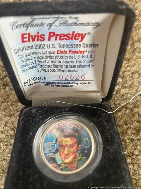 Mclemore Auction Company Auction Elvis Presley Memorabilia Vintage