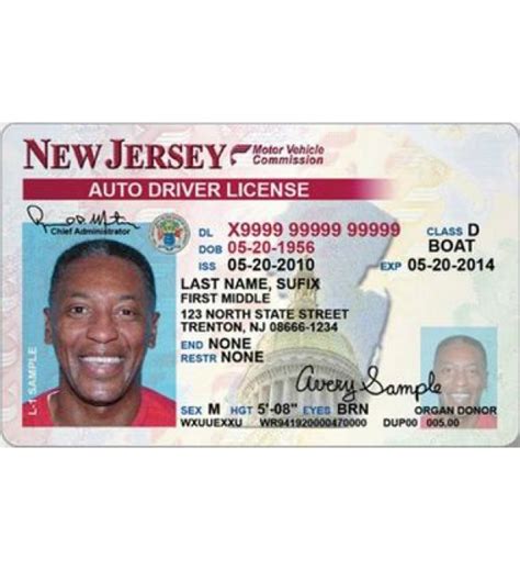New Jersey Drivers License Noveltyenhanced