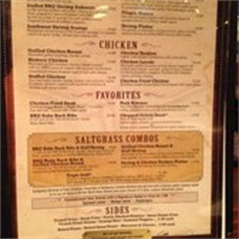 Find this pin and more on 目录 by jessica lee. Saltgrass Steak House - Austin, TX, United States. Seafood and chicken menu.
