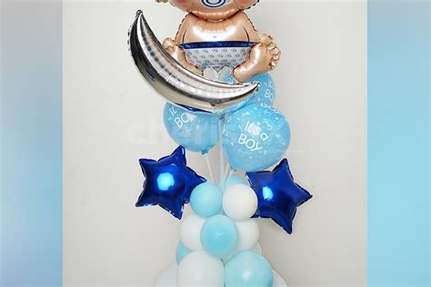 A Welcome Baby Boy Balloon Stand For Your Welcome Baby Celebration