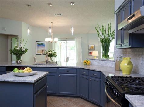 Various navy blue kitchen cabinets suppliers and sellers understand that different people's needs and preferences about their kitchens vary. Kitchen:Soft Blue Kitchen Cabinets And Modern Countertops ...
