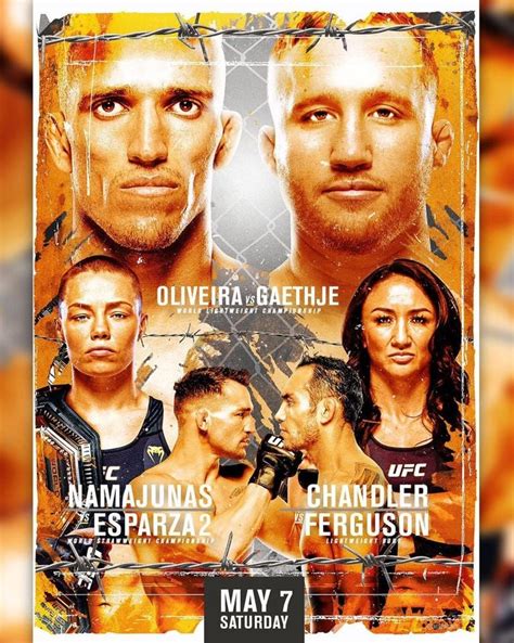 Ufc 274 Oliveira Vs Gaethje Fight Card Fight Madness