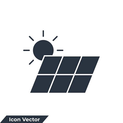 Solar Energy Icon Logo Vector Illustration Solar Panels Symbol