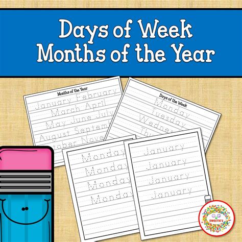 Days Of The Week And Months Of The Year Worksheets Made By Teachers