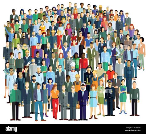 Crowd And Groups Of People Illustration Stock Vector Image And Art Alamy