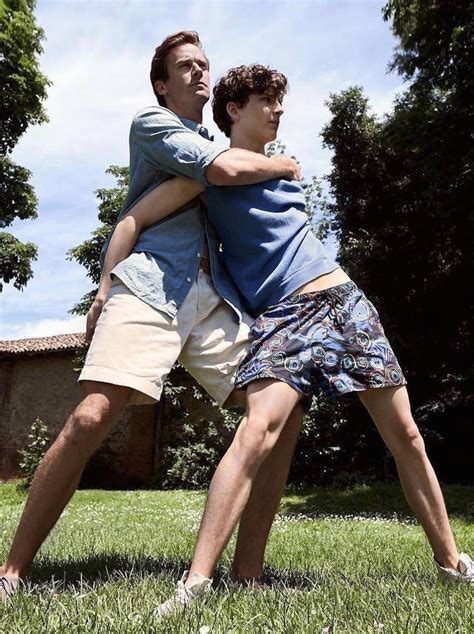Armie Hammer And Timothée Chalamet Posing For Photographer Alessio