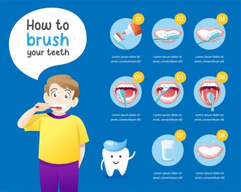 How To Brush Your Teeth Premium Vector Premium Vector Freepik