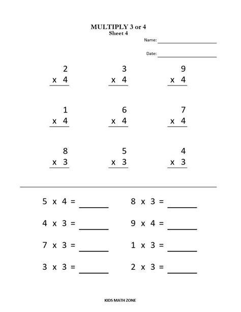 Multiplication 2nd Grade Math Worksheets Pdf Thekidsworksheet Free
