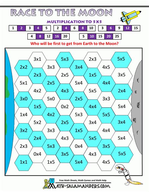 Printable Multiplication Math Games 4th Grade Printable