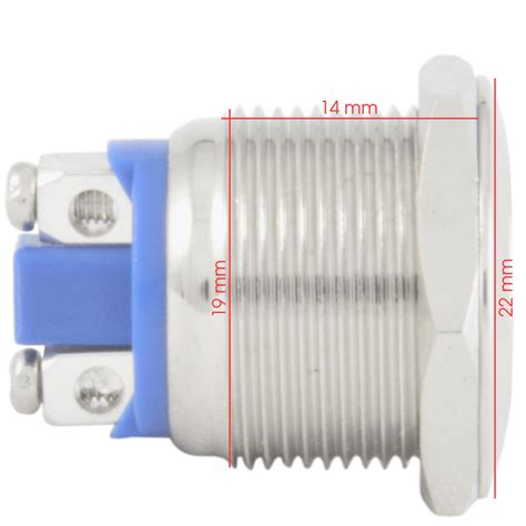 Momentary Push Button Starter Switchboat Horn Stainless Steel Metal