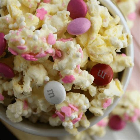 Valentines Day White Chocolate Popcorn Simply Made Recipes