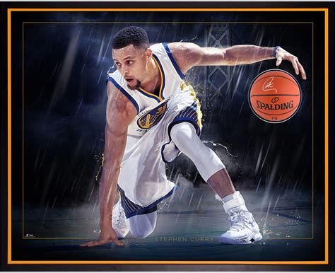 Stephen Curry Golden State Warriors Framed 60 X 48 Gamebreaker