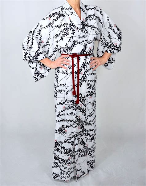 Yukata Japanese Summer Kimono Cotton Japanese Vintage Kimono