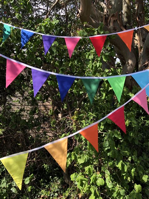 Rainbow Bunting Party Bunting Rainbow Bunting Fabric Bunting