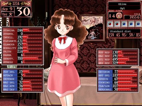 It allows you to enter a job, class to see the effects on stats that the job or class does. Review: Princess Maker 2 Refine - Hardcore Gamer