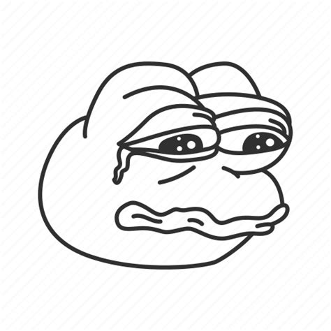 Crying Funny Meme Pepe Reaction Sad Frog Icon Download On