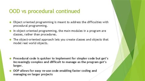 Object Oriented Vs Procedural Vs Event Driven Programming