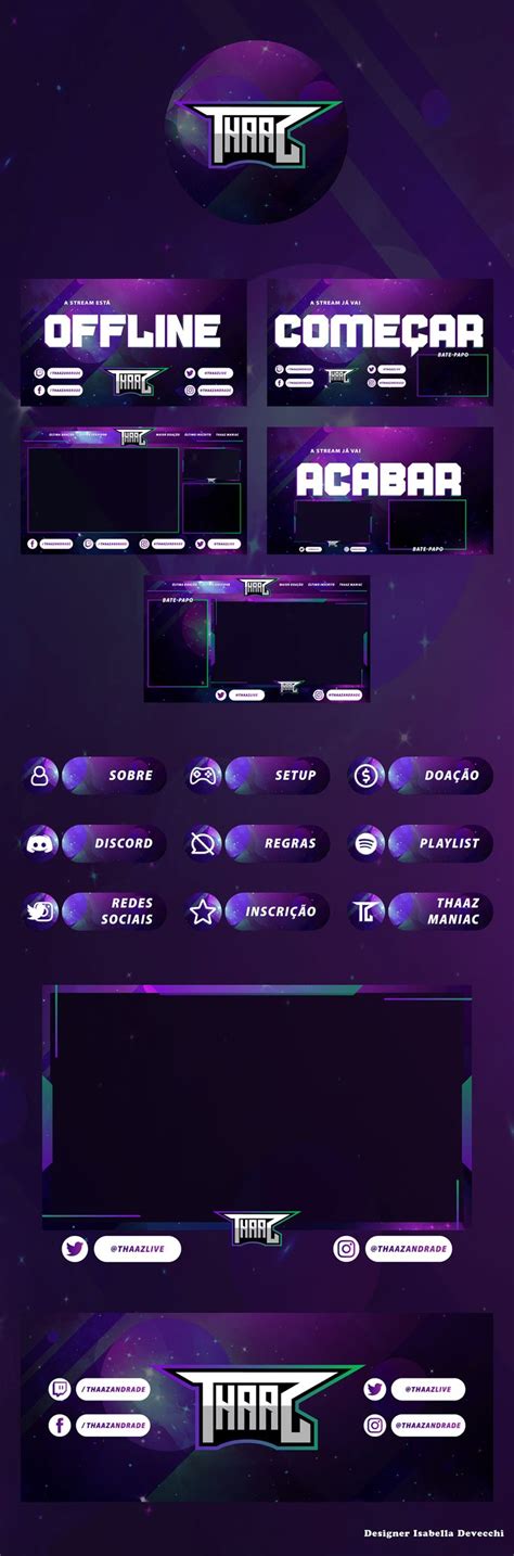 Twitch Packsoverlaysscreens On Behance Banner Template Twitch