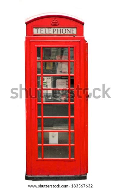 British Red Phone Booth Isolated On Stock Photo 183567632 Shutterstock