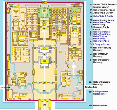 Layout Of The Forbidden City Map Layout City Layout Chinese
