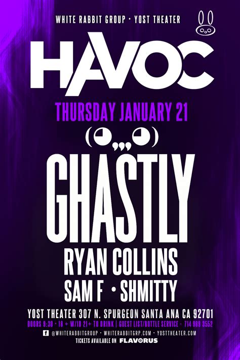 Havoc Ft Ghastly 18 Tickets 012116