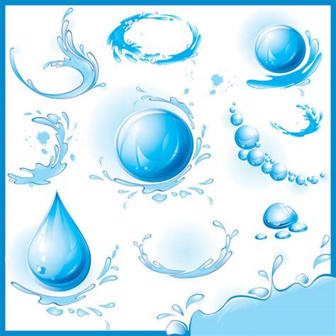 Different Forms Of Water 6368 Free Eps Download 4 Vector