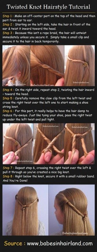 Twisted Knot Hairstyle Tutorial Hair Knot Tutorial Hair Tutorial