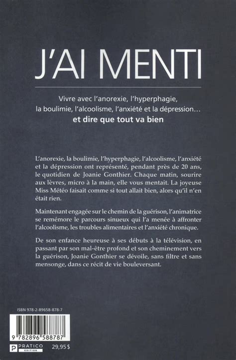 J'ai menti est une série tv de bénédicte charles et olivier pouponneau avec camille lou (audrey barreyre), thierry neuvic (joseph layrac). Livre J'ai menti | Messageries ADP
