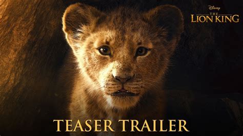 The Lion King Official Teaser Trailer Youtube