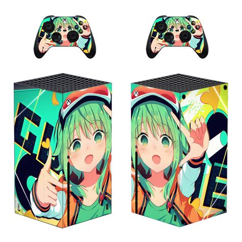 Anime Gamer Girl Xbox Series X Console Vinyl Sticker Controller Cover