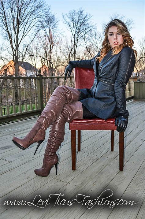 LeviTicus Fashions LEATHER LEATHER LEATHER Thigh High Boots Heels