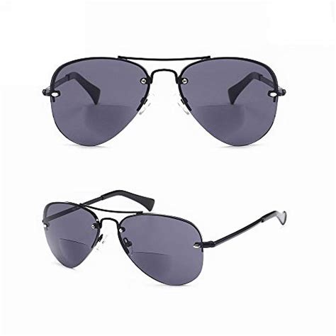 Buy Men Women Aviator Bifocal Full Metal Frame Rim Reading Reader Sunglasses Sun W Case N Cloth