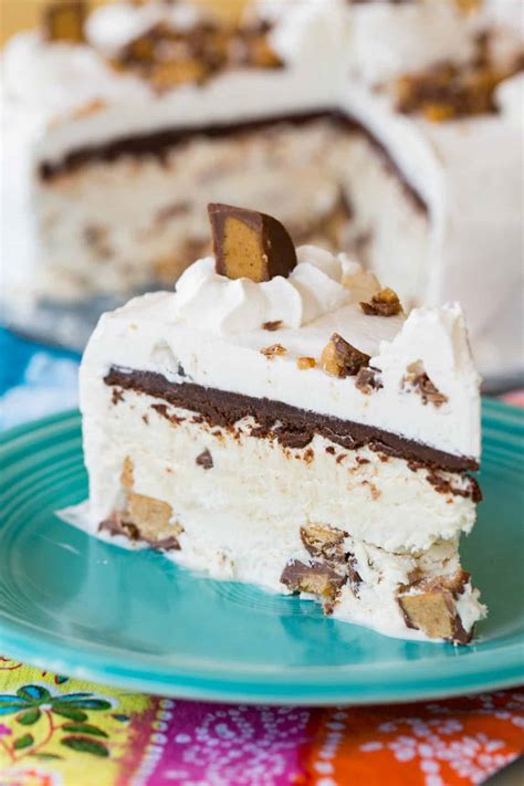 Homemade Reeses Ice Cream Cake Made With No Churn Ice Cream