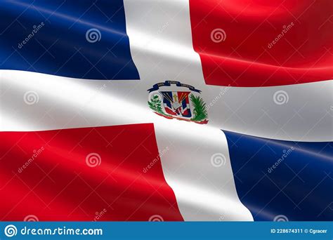 flagge der dominikanischen republik stock abbildung illustration von dominikanisch symbol