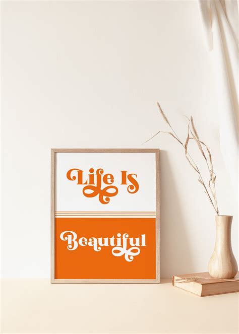 Life Is Beautiful Printable Quote Wall Artprintable Wall Etsy In 2020