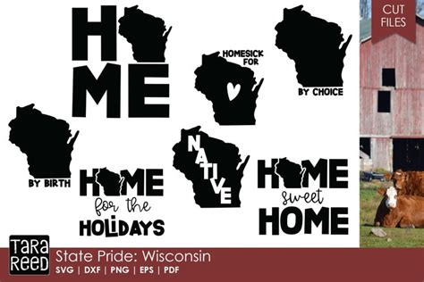 State Of Wisconsin Svg And Cut Files For Crafters